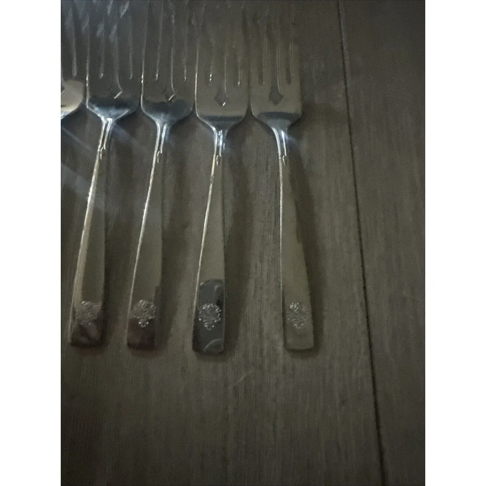6 PCs Oneida USA Stainless Silverware‎ OHS293 Salad Forks
